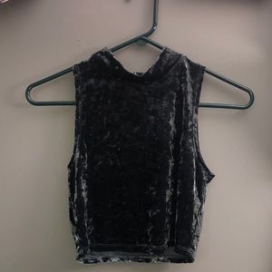 Velvet crop top